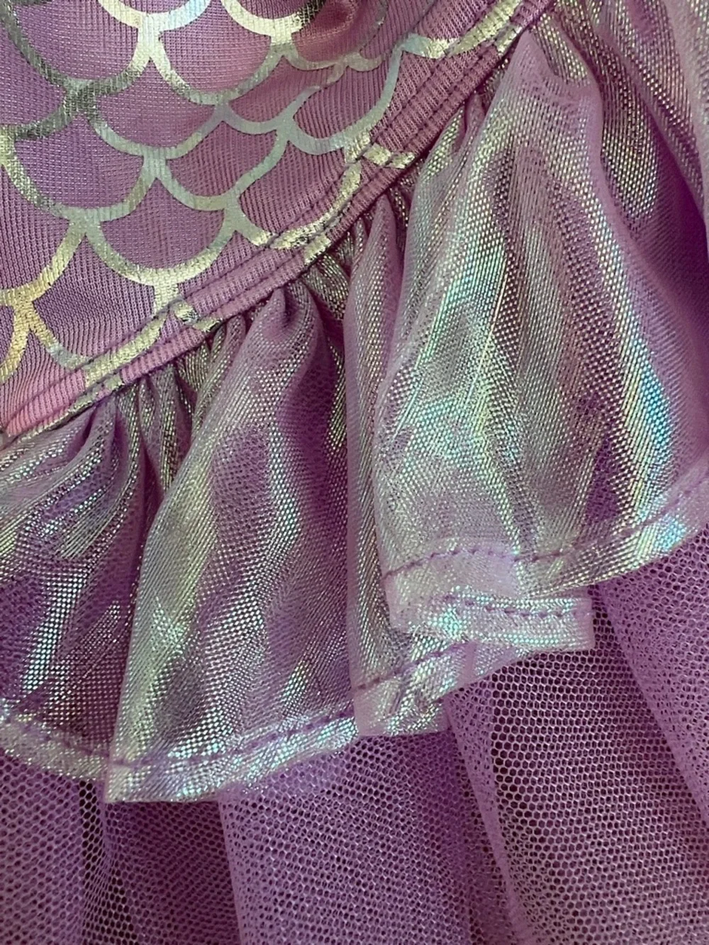 Cat & Jack Baby Girls Iridescent Mermaid Costume Set in Pastel Rainbow Size 12M